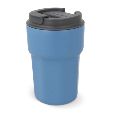 Copo take away de aço inoxidável com tampa de silicone 350ml