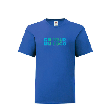 T-shirt de criança em algodão 150 g/ m2 cor azul primeira vista