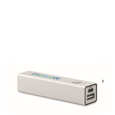 Powerbank de alumínio reciclado para smartphone 2.600 mAh