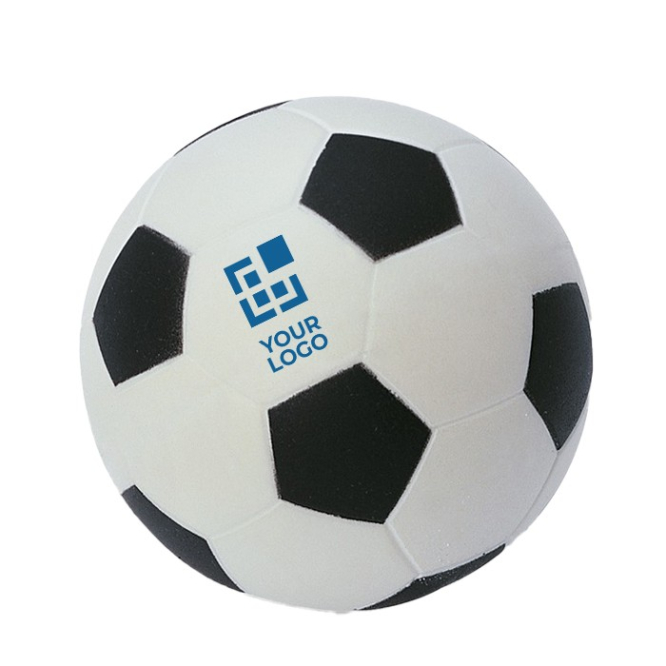 Bola de Futebol anti-stress para publicidade cor branco/preto