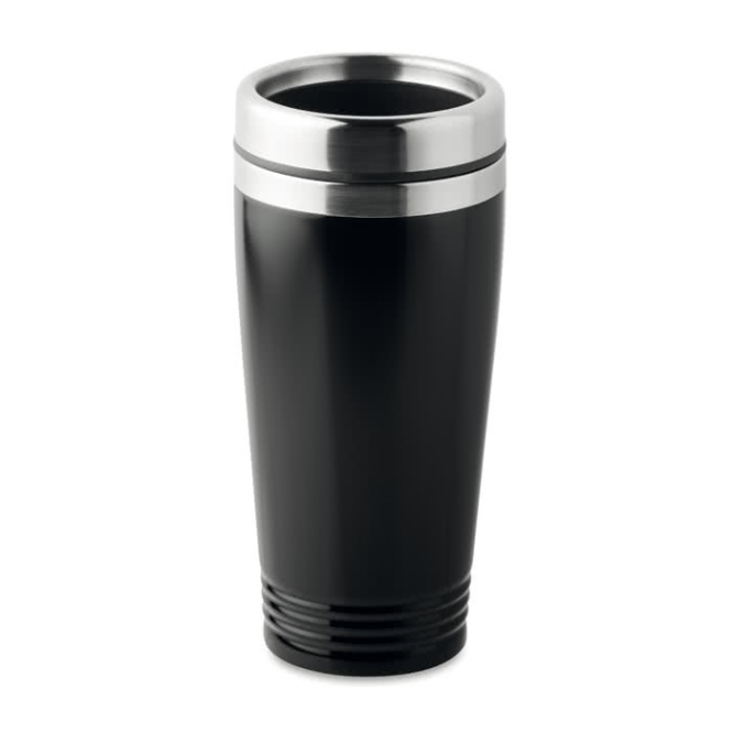 Caneca de viagem personalizada e com cor cor preto