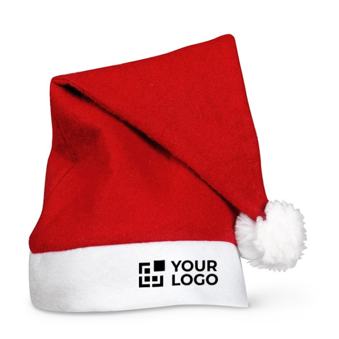 Gorro de Pai Natal publicitário com logotipo vista principal