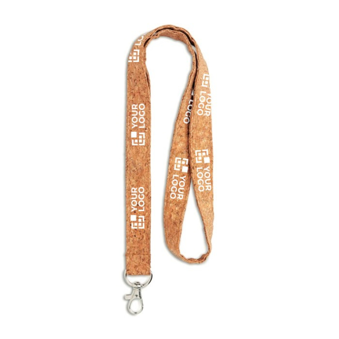 Lanyards cortiça com serigrafias corporativas vista principal