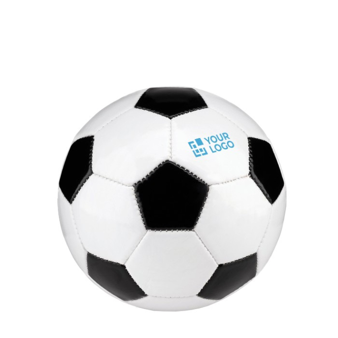 Pequena bola de futebol com logotipo cor branco/preto terceira vista
