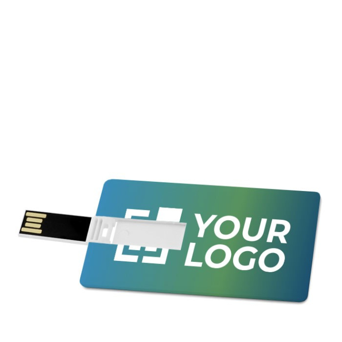 Cartão USB personalizado com a sua imagem cor branco