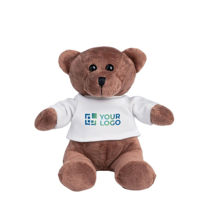 Urso de peluche com t-shirt personalizável varias cores