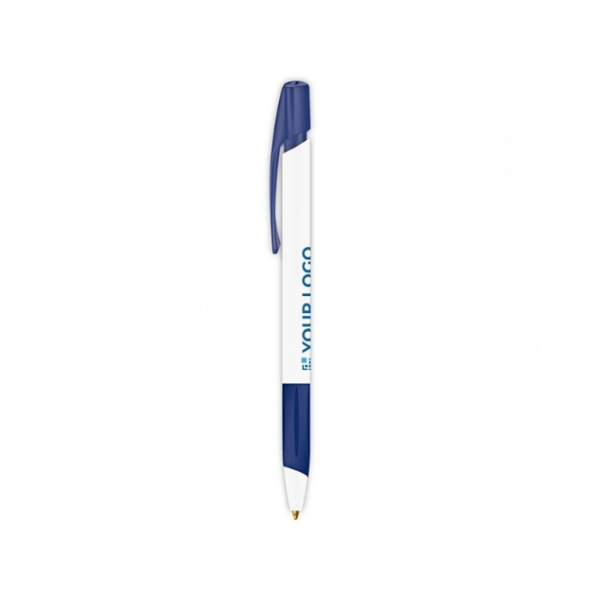 Caneta ecológica com tinta azul BIC® Media Clic Grip Ecolutions® cor amarelo