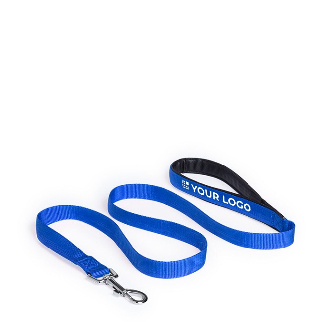 Trela personalizada para cães de grande porte cor azul primeira vista