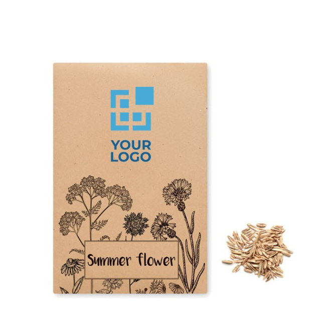 Envelope com sementes de flor silvestre cor bege vista principal
