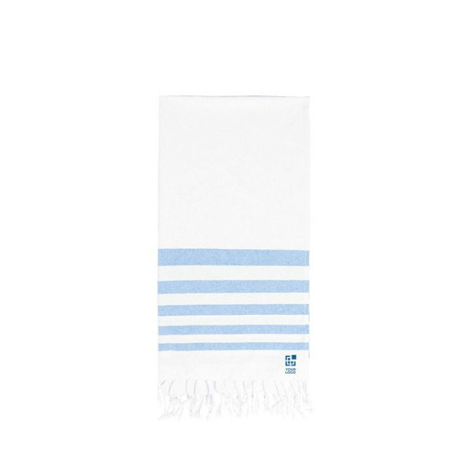 Páreo toalha bicolor algodão 180 g/m2 cor azul-claro primeira vista
