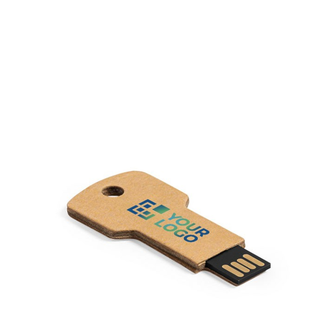 Chave USB tipo eco para brinde cor natural