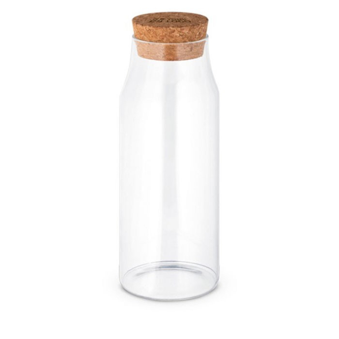 Garrafa grande em vidro borosilicato cor natural vista principal