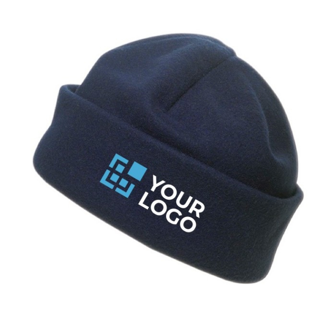 Gorro de tecido polar personalizado cor cinzento vista principal