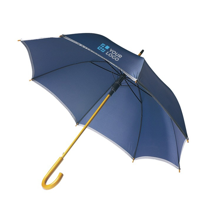 Guarda-chuva de 8 painéis de nylon 190T cor azul-escuro quarta vista