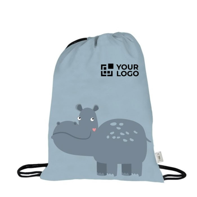 Mochila com desenhos de animais cor branco primeira vista