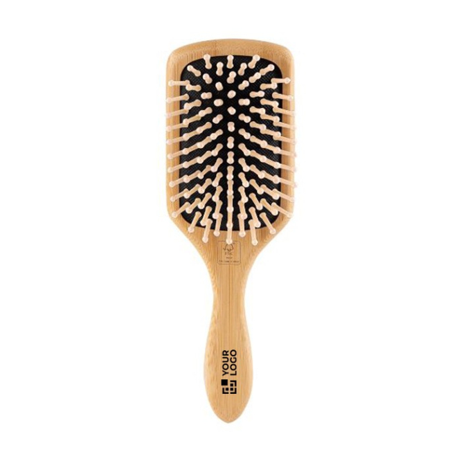 Escova de cabelo personalizada com o logótipo cor natural quinta vista