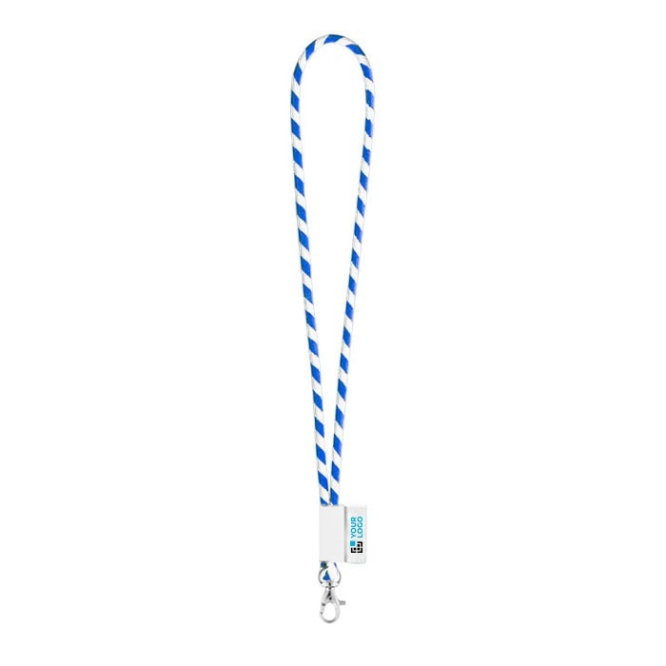 Lanyard com design listrado entrega 4-6 dias cor azul-claro