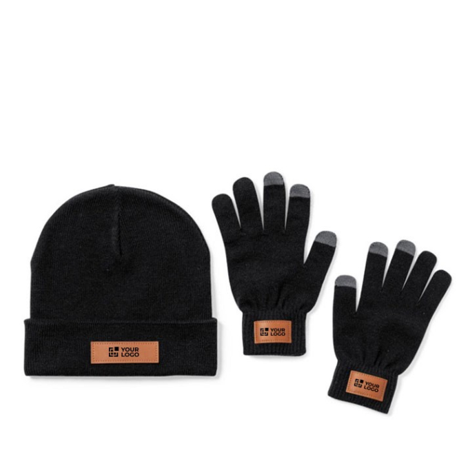 Conjunto de gorro e luvas tamanho adulto com dedos tácteis Set 2 Warm vista principal