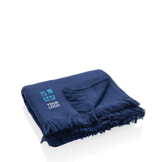 Toalha reciclada muito leve de rápida absorção 180x100cm EcoBreeze cor azul-marinho vista principal