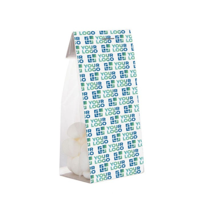 Saco de Mentos Mints com cartão personalizável 100 g cor transparente