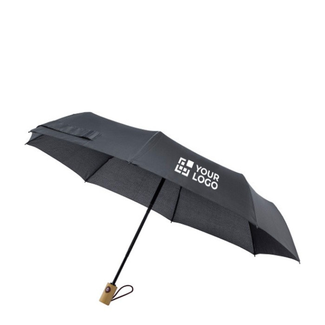 Guarda-chuva automático de pongee 190T, 8 painéis saco Ø96 cor azul real primeira vista