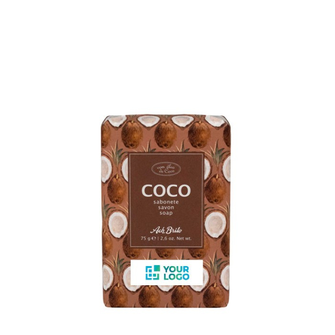 Sabonete vegetal com óleo de coco fabricado em Portugal 75g vista principal