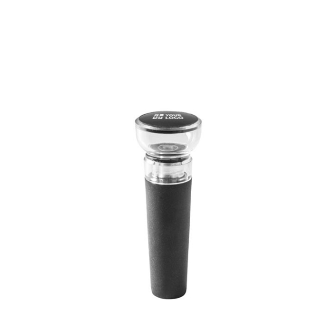 Rolha de vinho com mecanismo de vedação a vácuo ideal para garrafas cor preto
