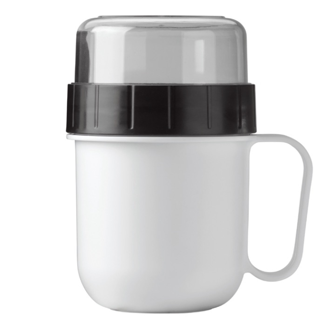 Caneca porta-comida especial para iogurte ou sopa de 520 e 230 ml cor branco sétima vista