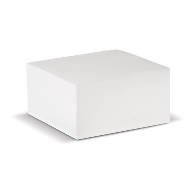 Bloco de notas quadrado de 420 folhas em branco 10x10x5cm cor branco